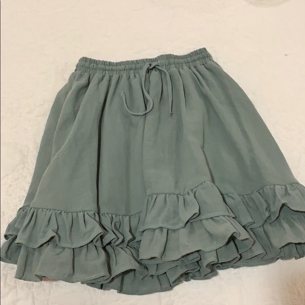 H&M greenish/ teal mini skirt